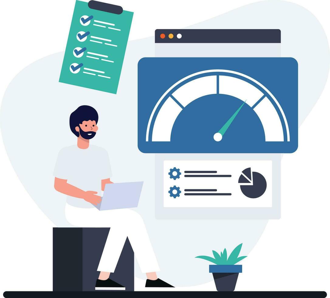 Business Work and Analytics vector