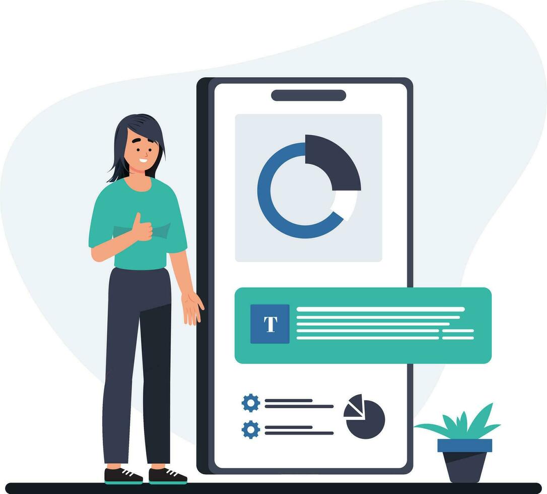 Business Work and Analytics vector