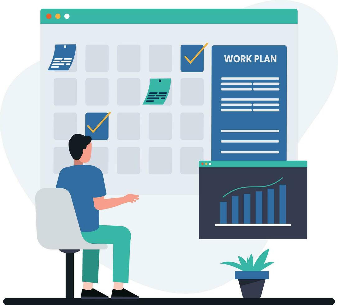 Business Work and Analytics vector