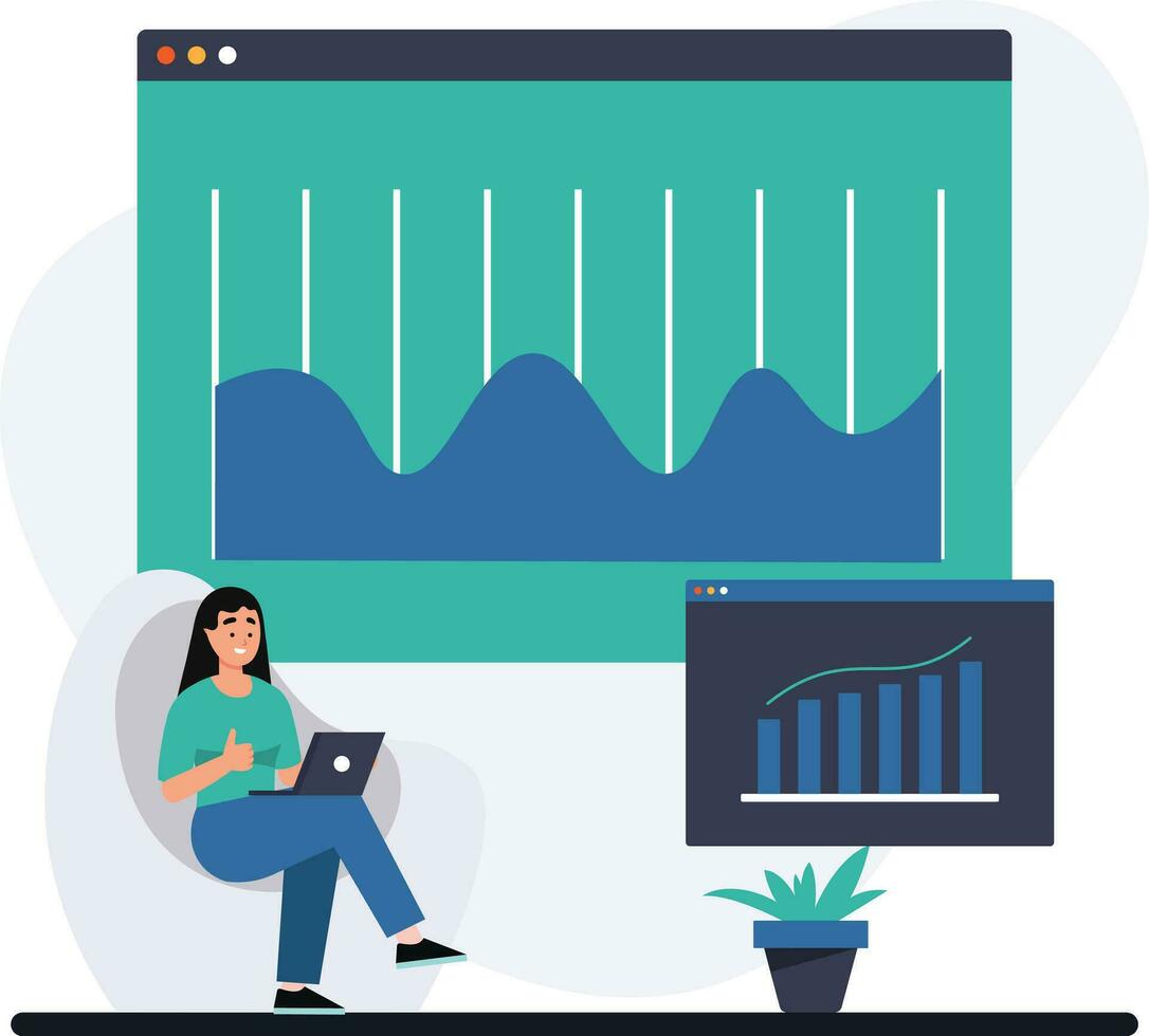 Business Work and Analytics vector