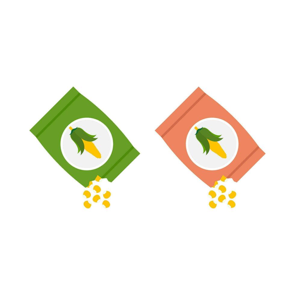 Vegetable plant seeds flat illustration vector