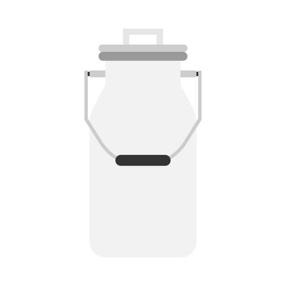 Fresh milk in container flat illustration vector