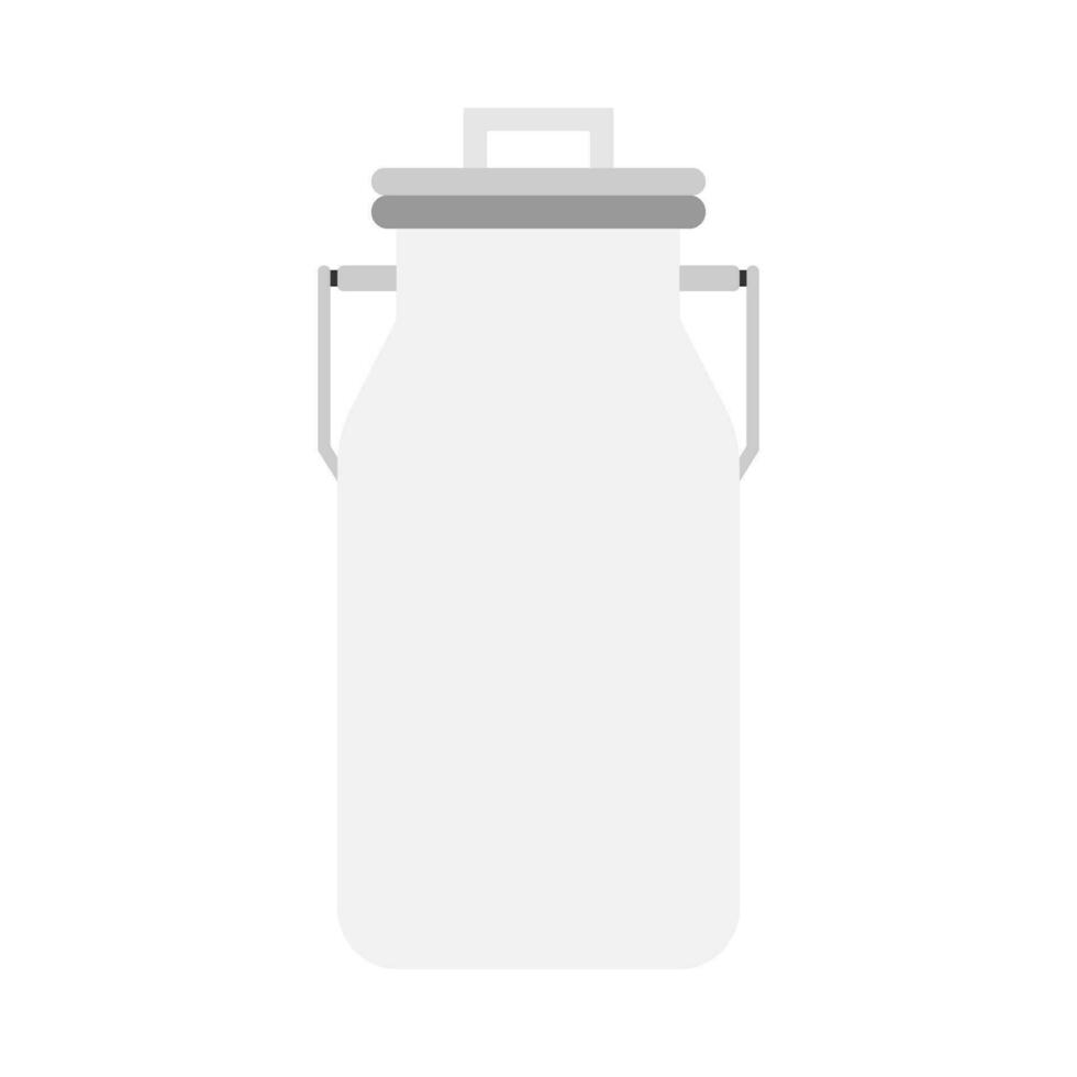 Fresh milk in container flat illustration vector