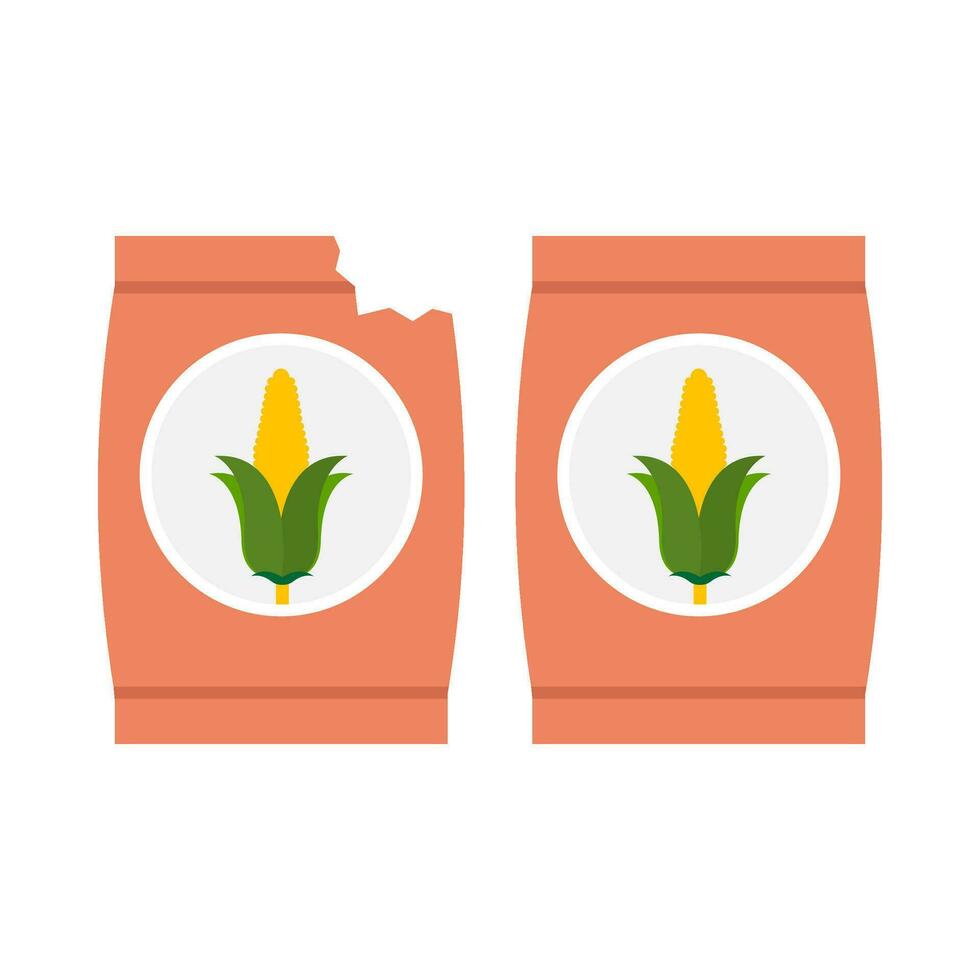 Vegetable plant seeds flat illustration vector