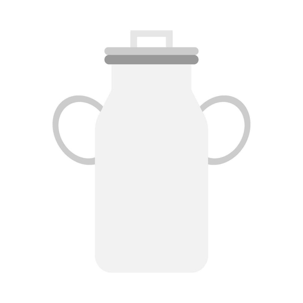 Fresh milk in container flat illustration vector