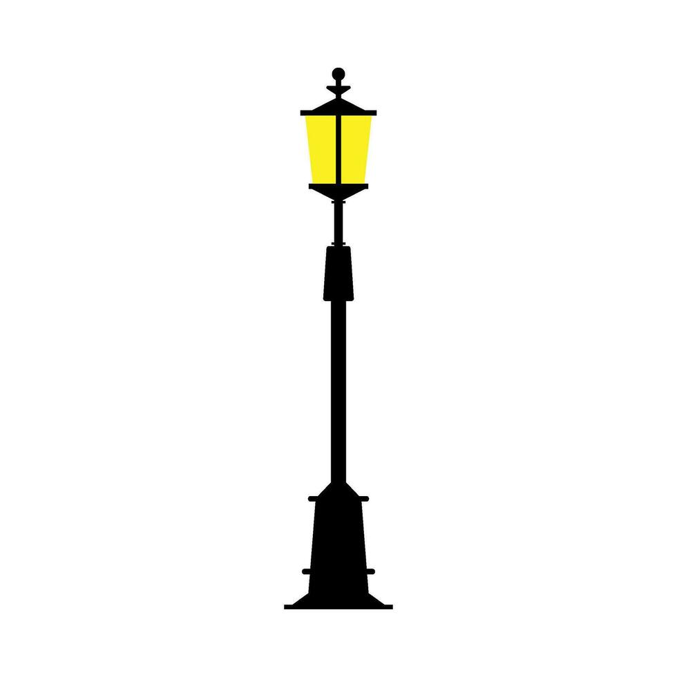 Flat illustration of street and park lighting vector