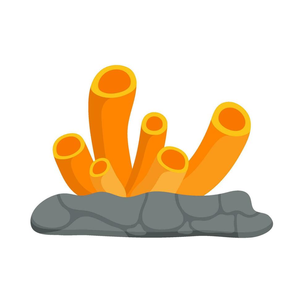 Flat illustration of sea coral reef vector