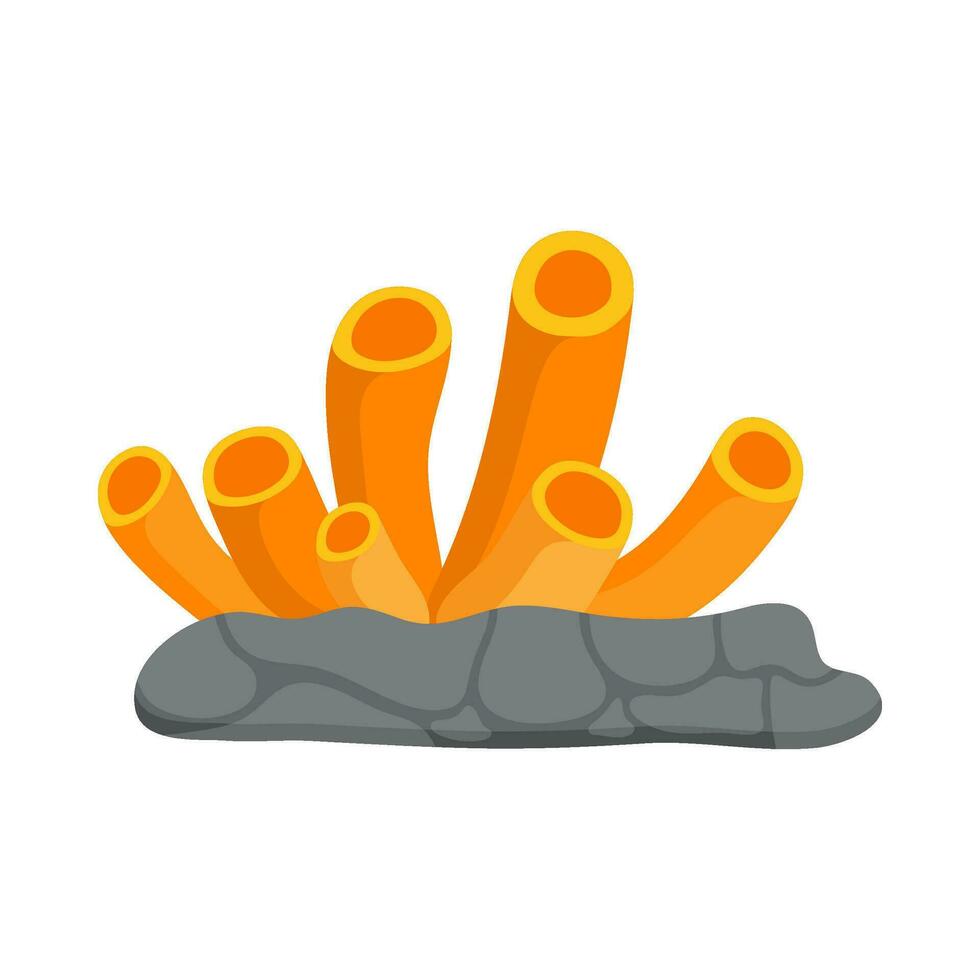 Flat illustration of sea coral reef vector