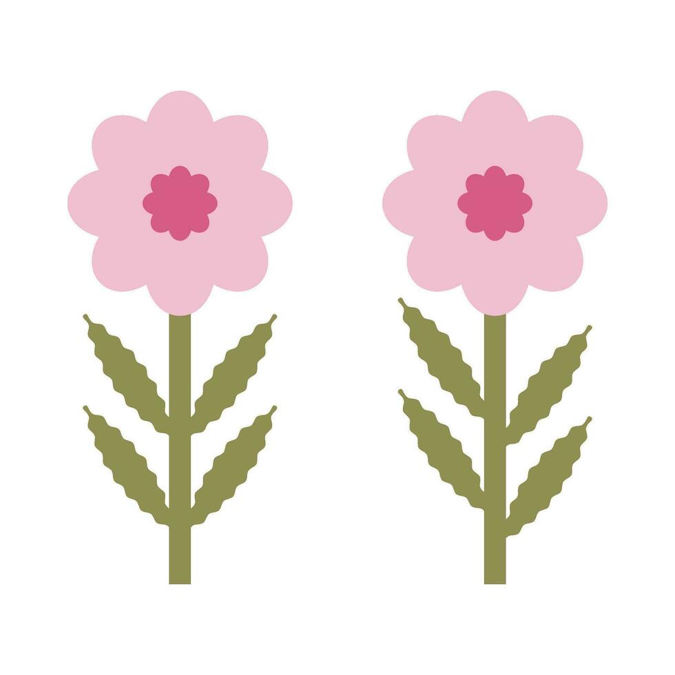 Beautiful flower illustration in pastel colors vector