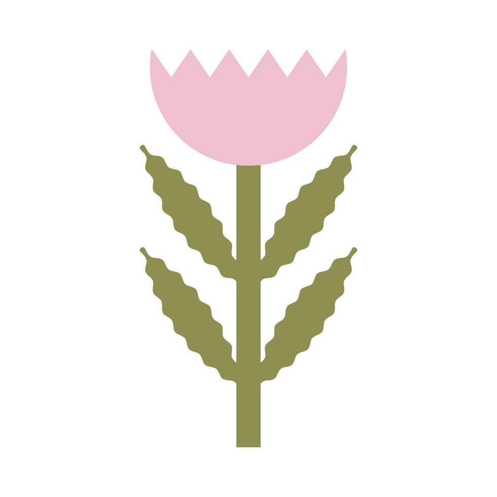 Beautiful flower illustration in pastel colors vector