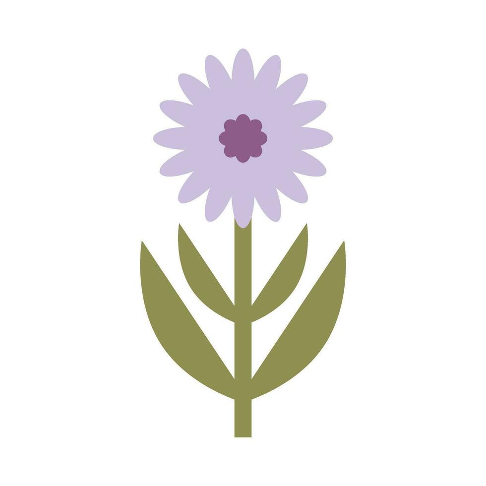 Beautiful flower illustration in pastel colors vector
