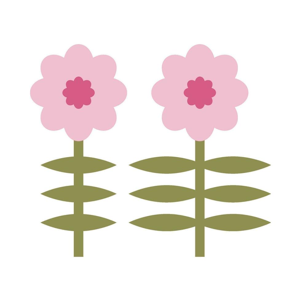 Beautiful flower illustration in pastel colors vector