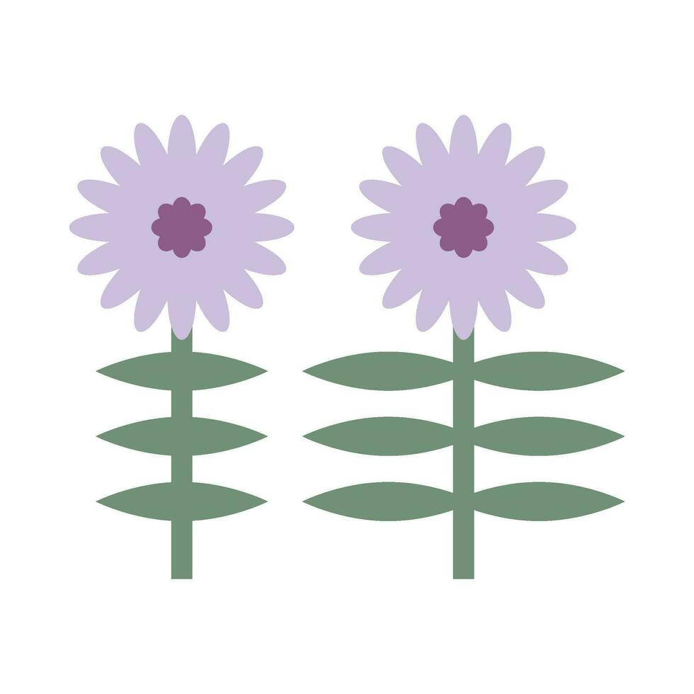 Beautiful flower illustration in pastel colors vector