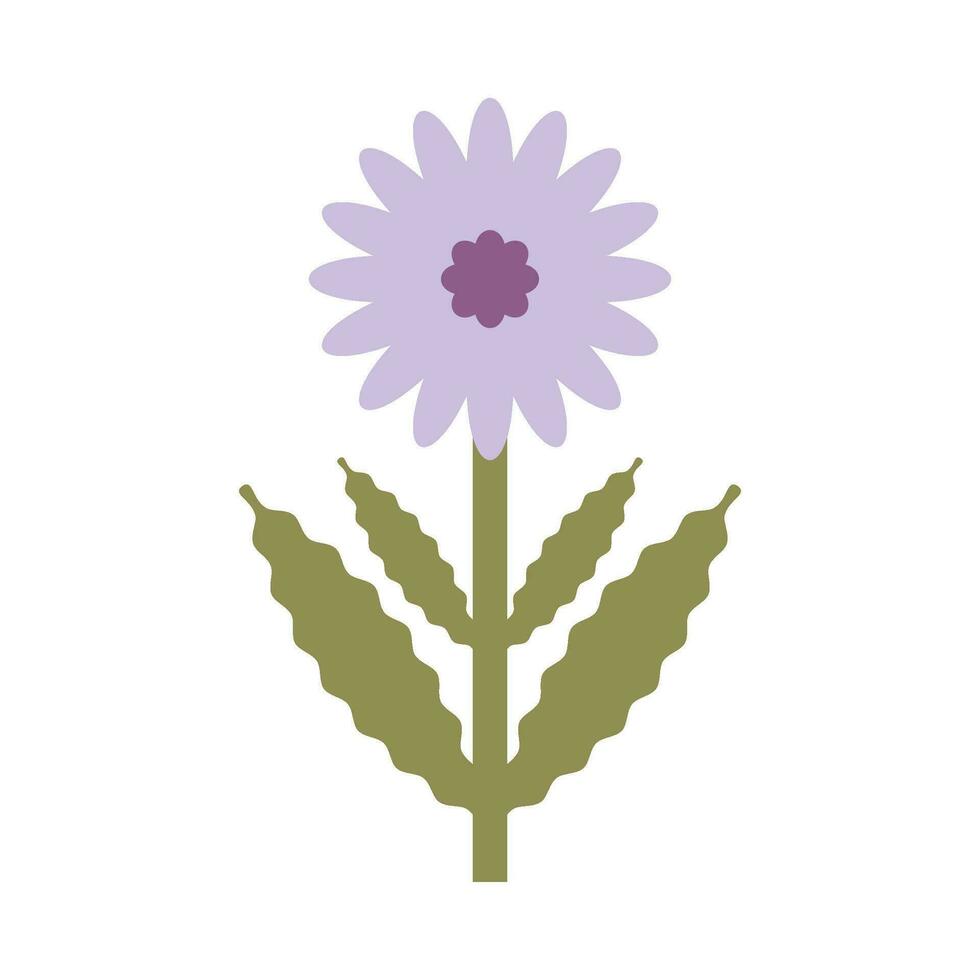 Beautiful flower illustration in pastel colors vector