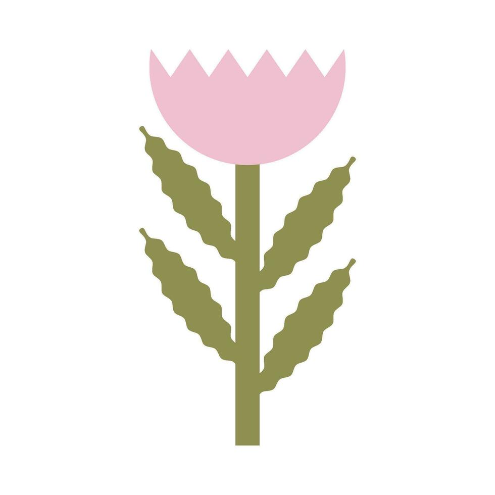 Beautiful flower illustration in pastel colors vector