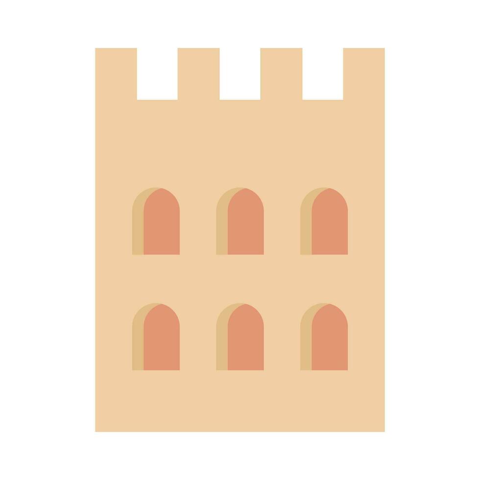 Boho style architecture flat illustration vector