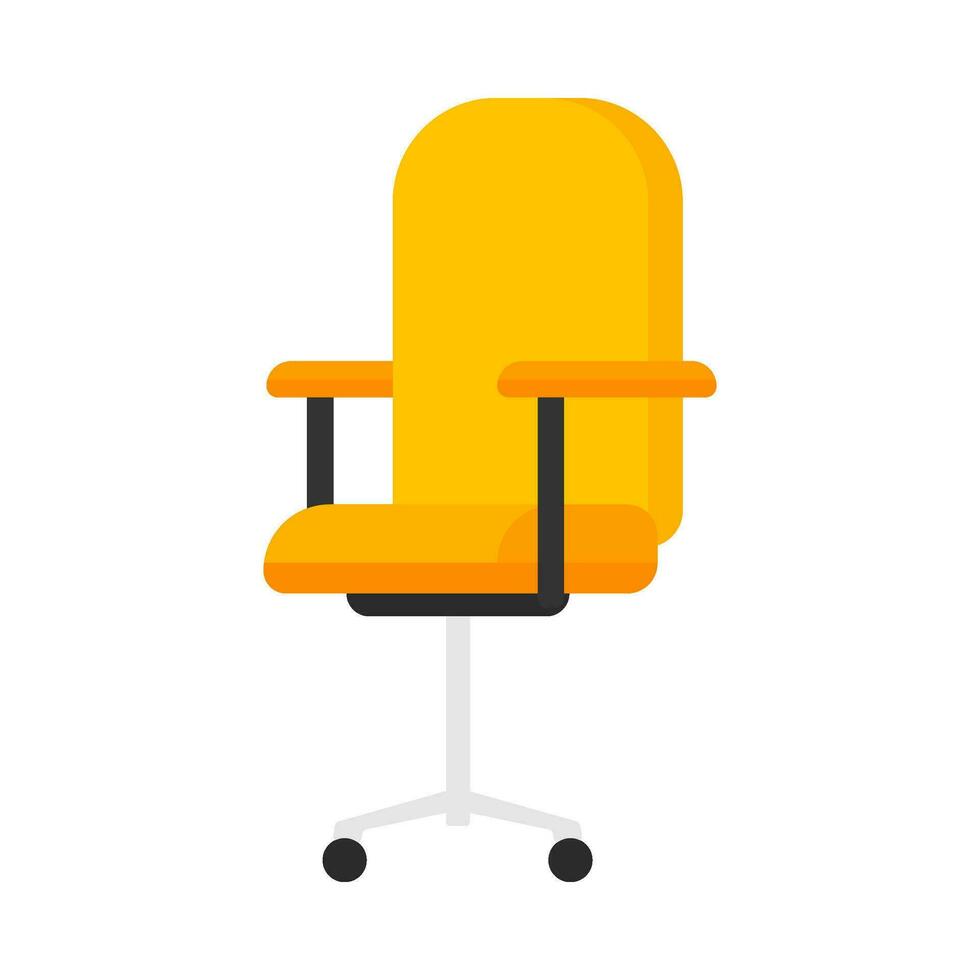 Office work chair flat illustration vector