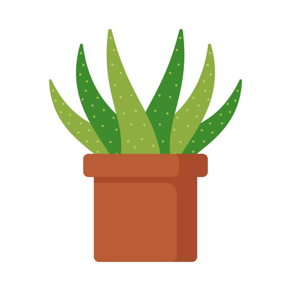 hermosa ornamental plantas plano ilustración vector