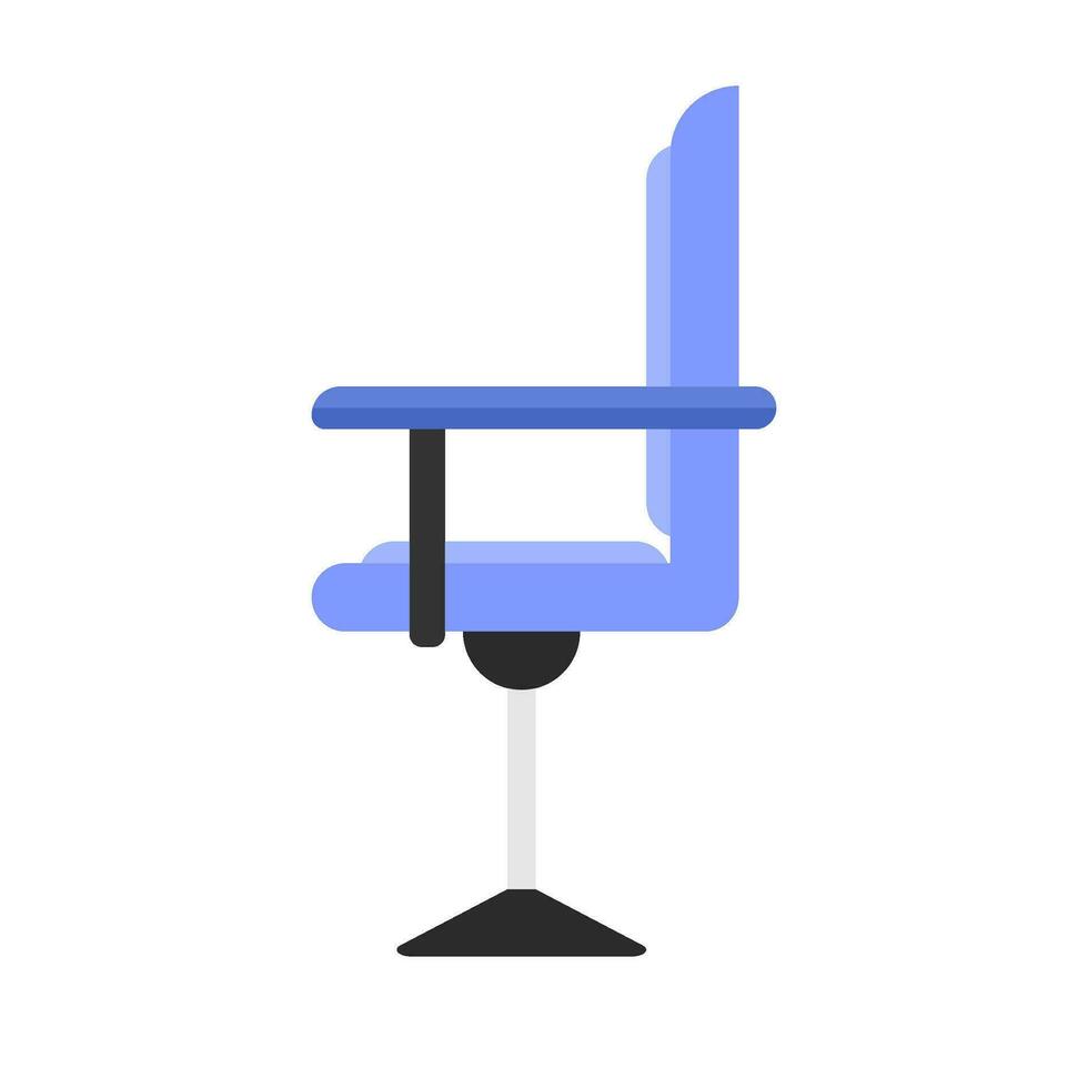 Office work chair flat illustration vector