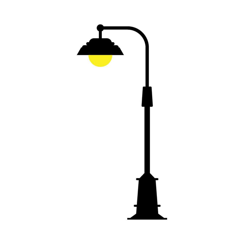 Flat illustration of street and park lighting vector