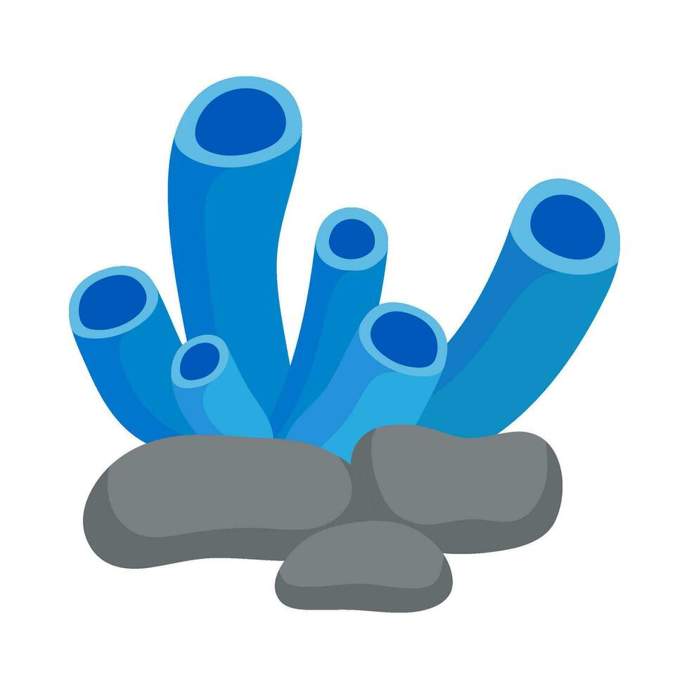Flat illustration of sea coral reef vector