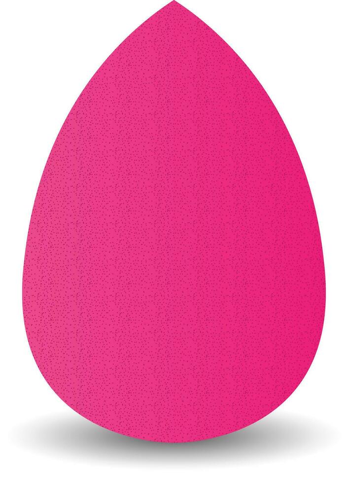 Pink Beauty Sponge Makeup Blender for Powder, Concealer and Foundation Applicator. Make Up Sponge for Cosmetic Blending.  Vector illustration mockup.