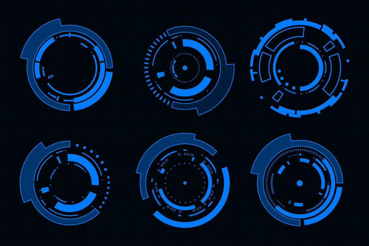 Vector hi-tech HUD frame technology futuristic interface element.