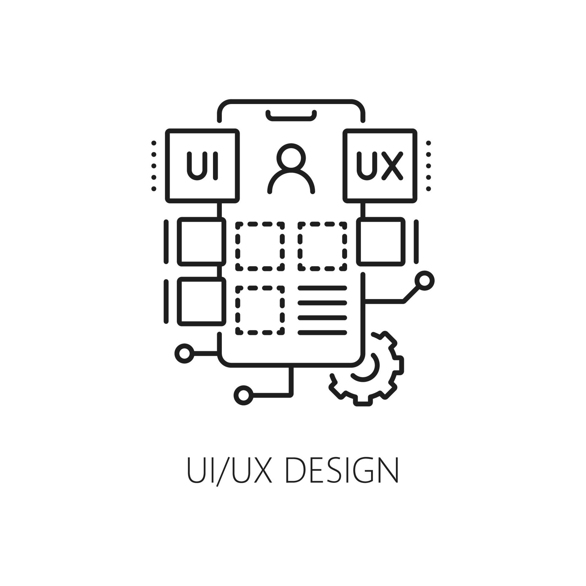 UI UX design, web app develop, optimization icon 34994476 Vector Art at ...