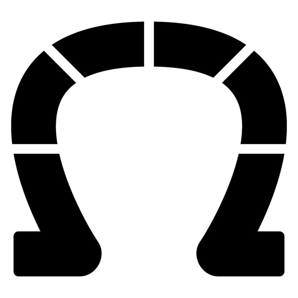 horseshoe glyph icon vector