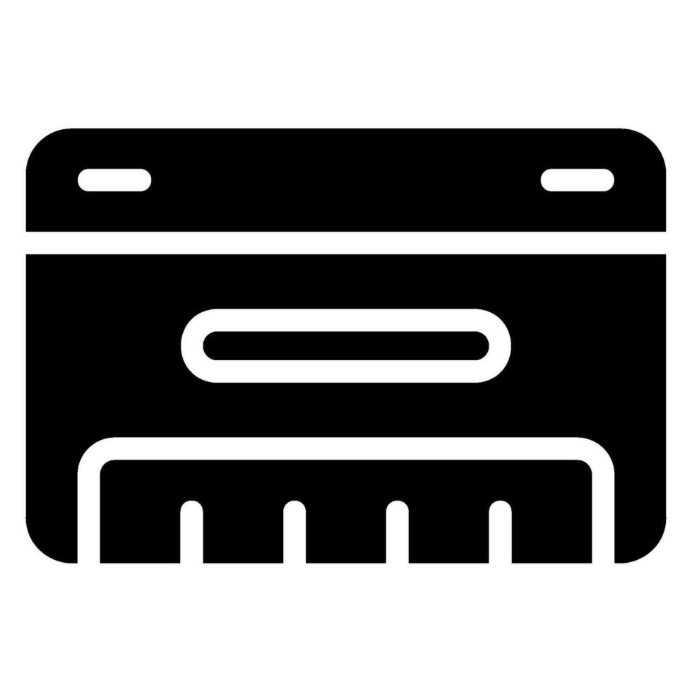 harmonica glyph icon vector