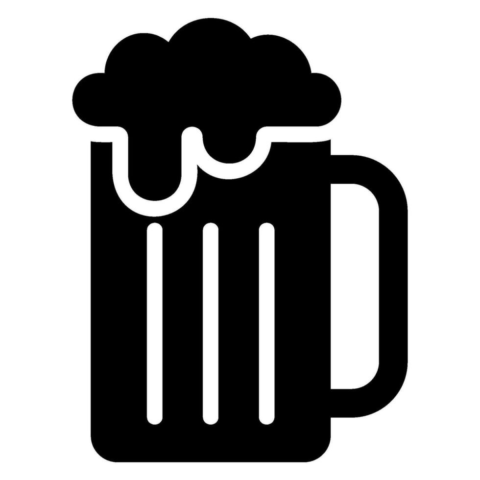 beer glyph icon vector