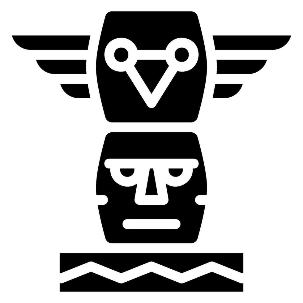 totem glyph icon vector