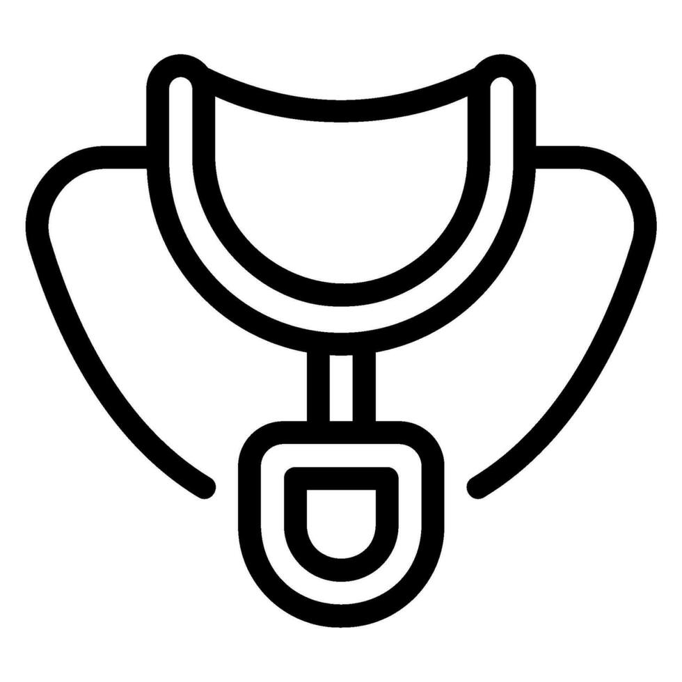 saddle line icon vector