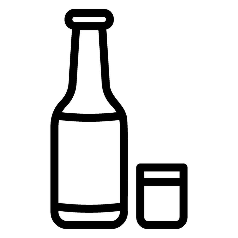 whiskey line icon vector