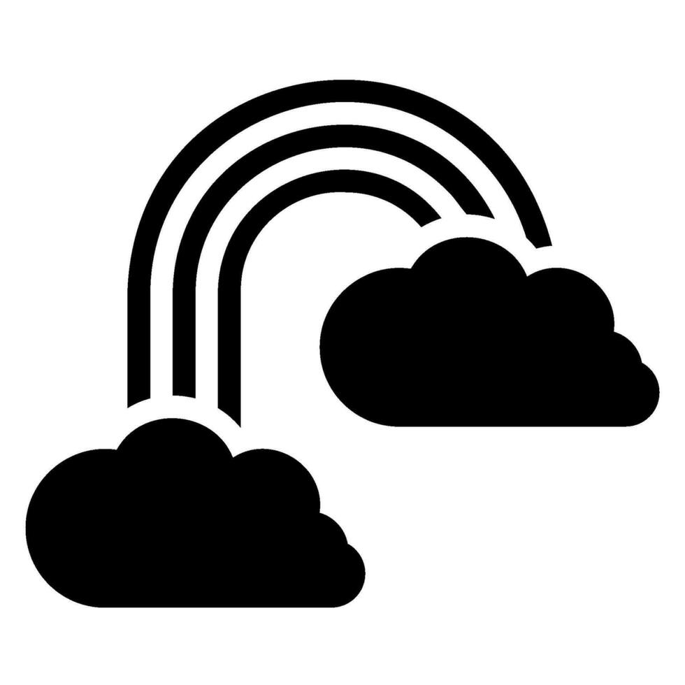 rainbow glyph icon vector