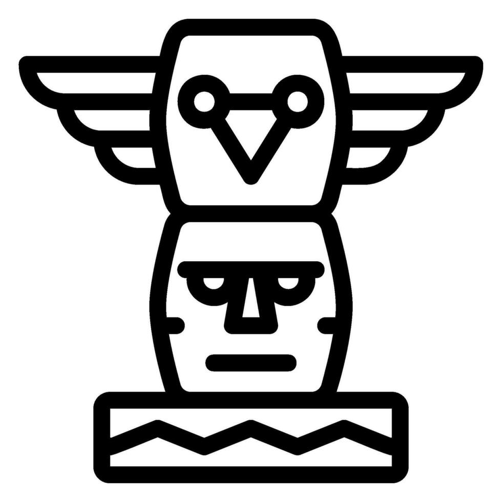 totem line icon vector