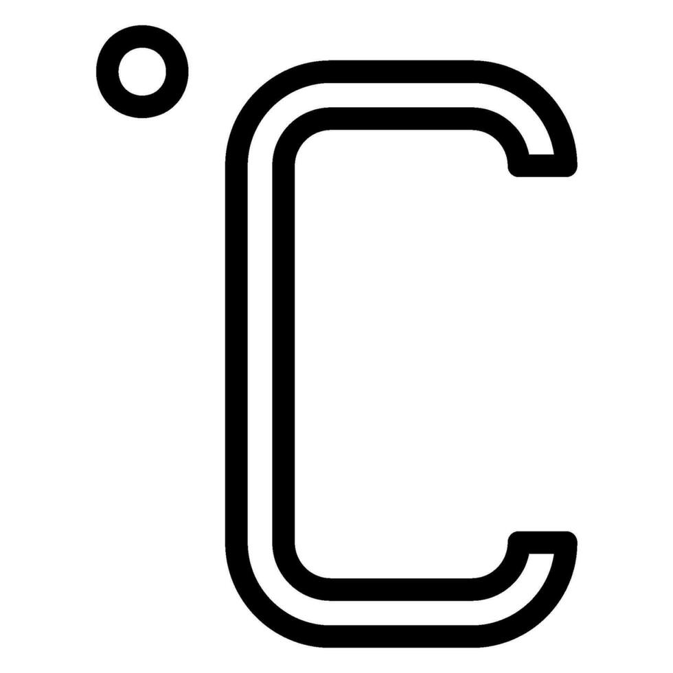 celsius line icon vector