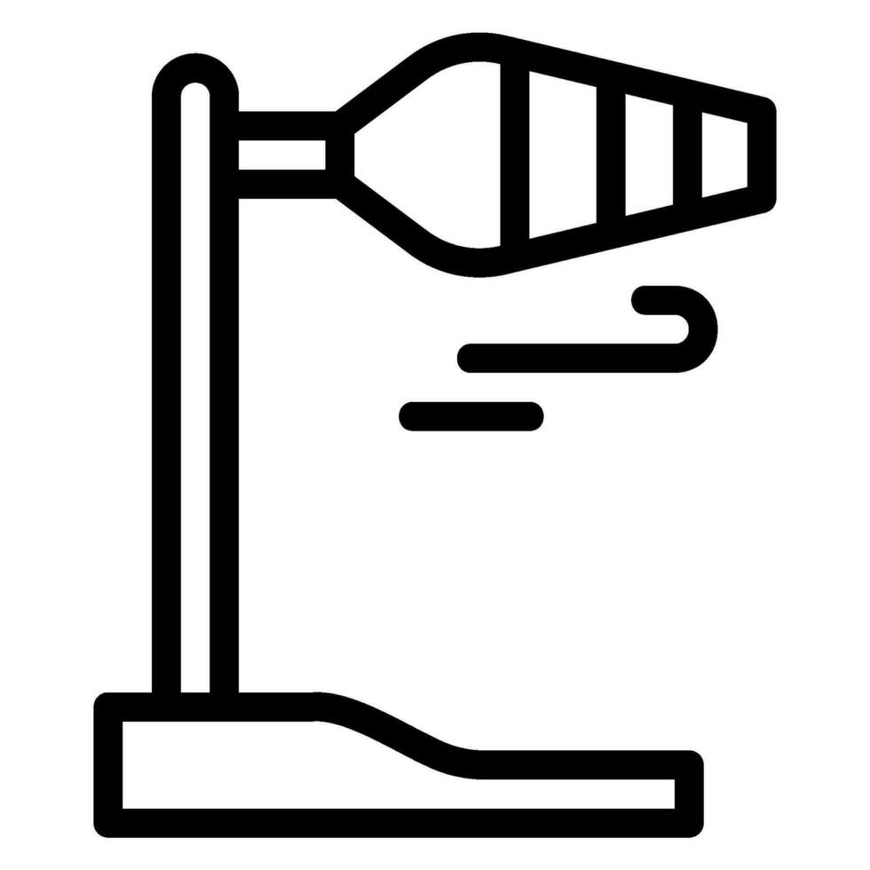 windsock line icon vector