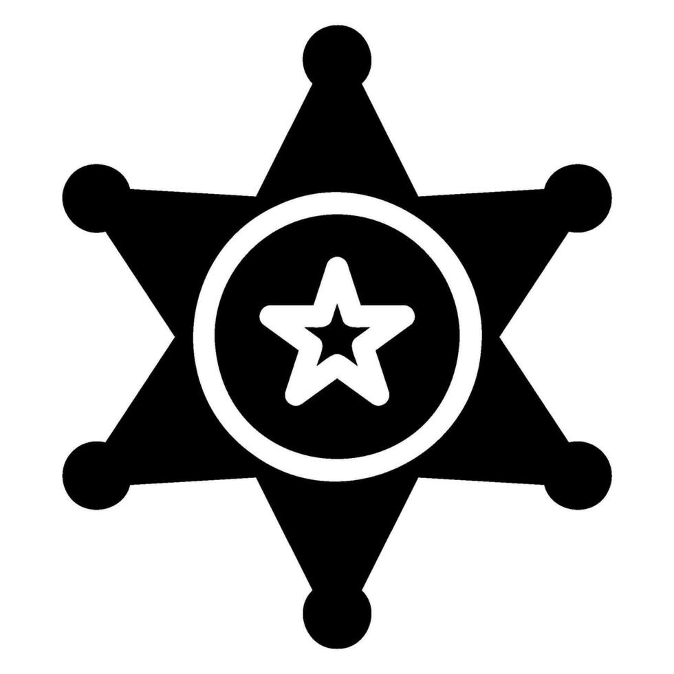 sheriff glyph icon vector