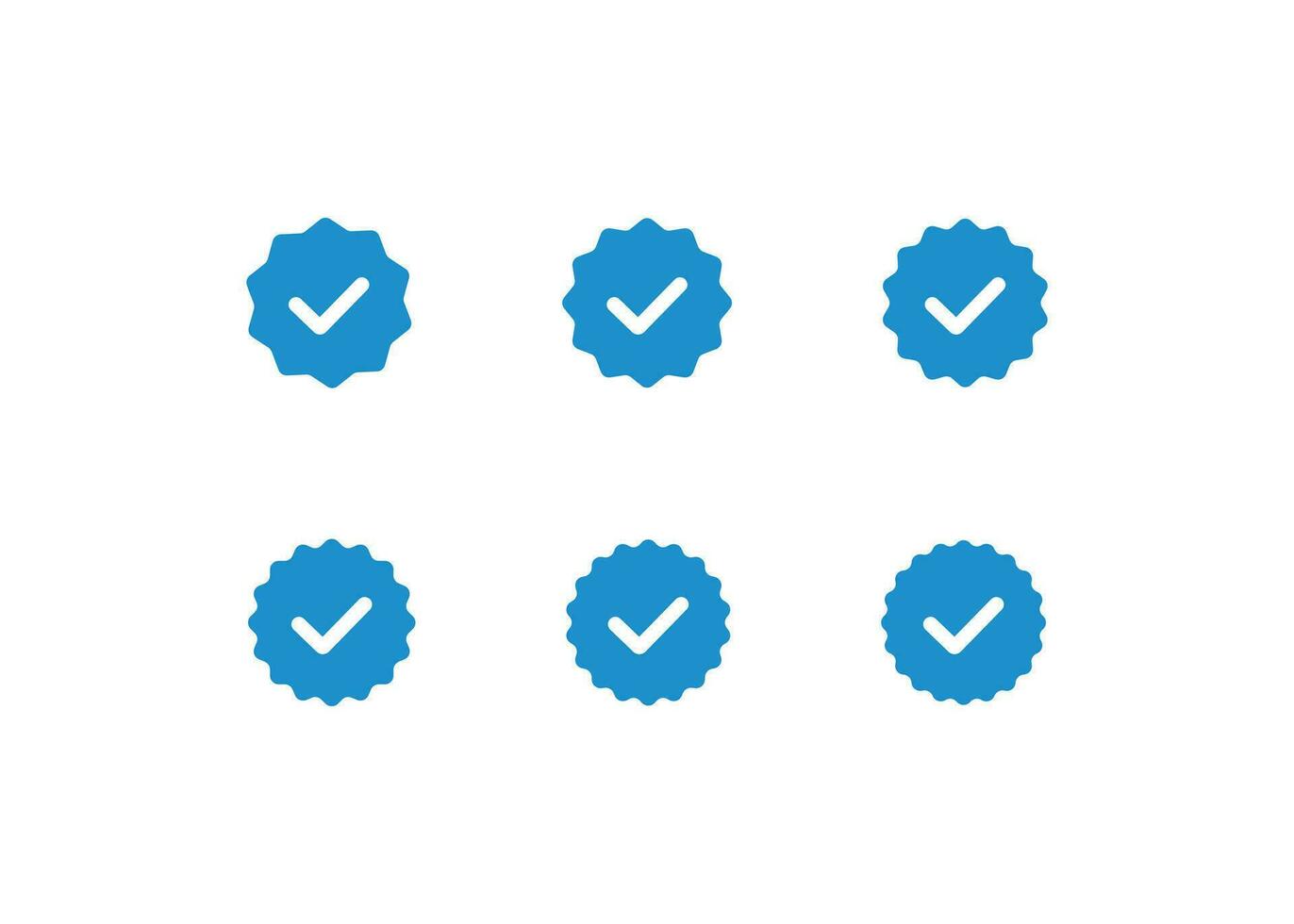 Badge check icon. Verify stamp vector