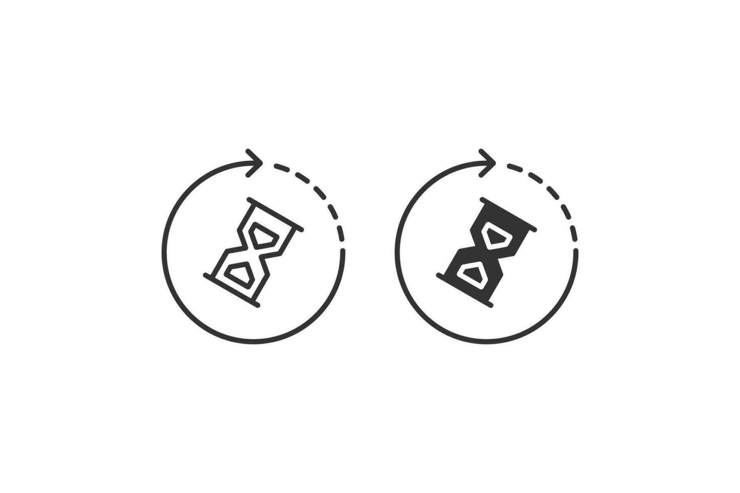 Sandglass clock icon. Vector illustration design.