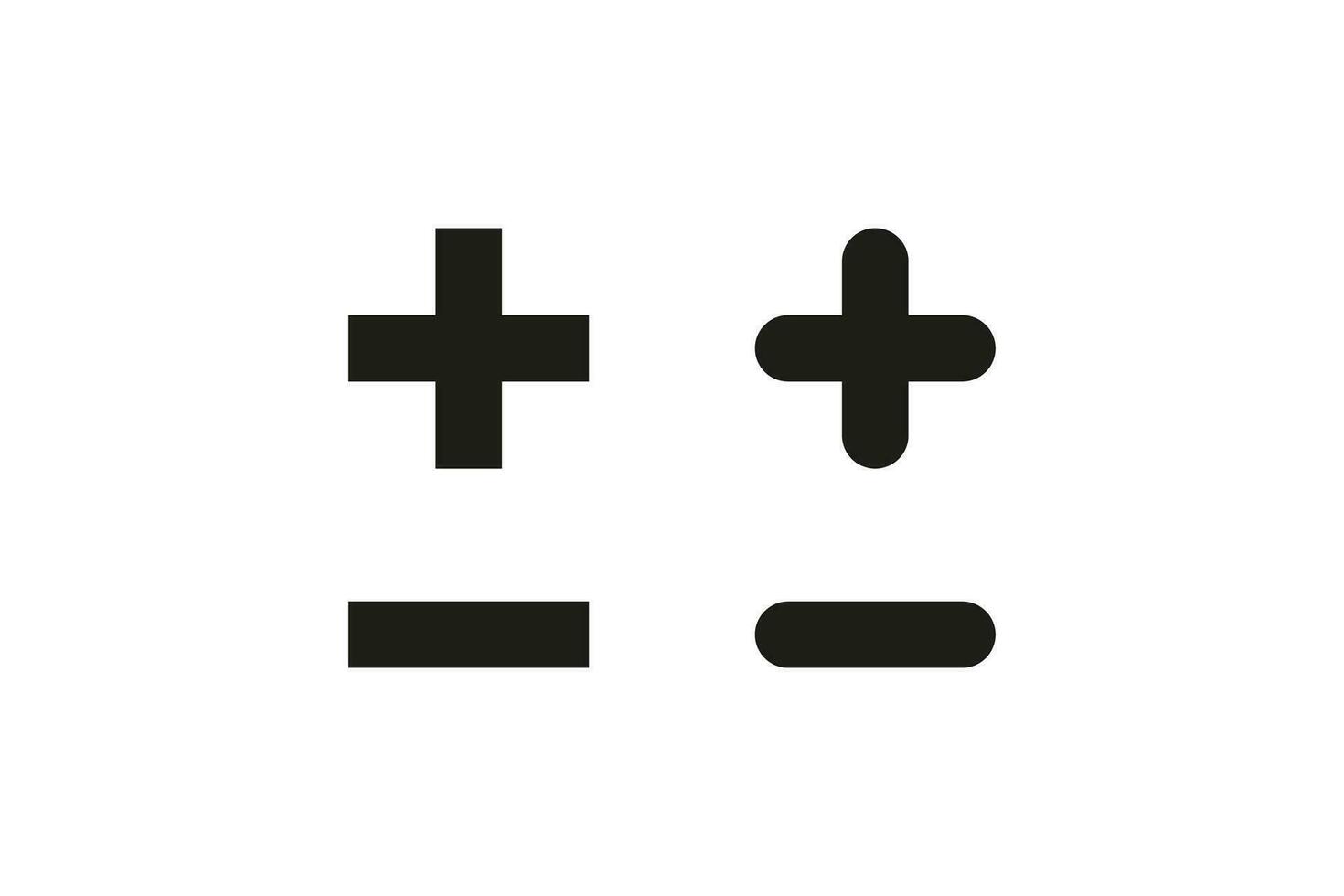 Plus and minus icon. Vector illustration desing.