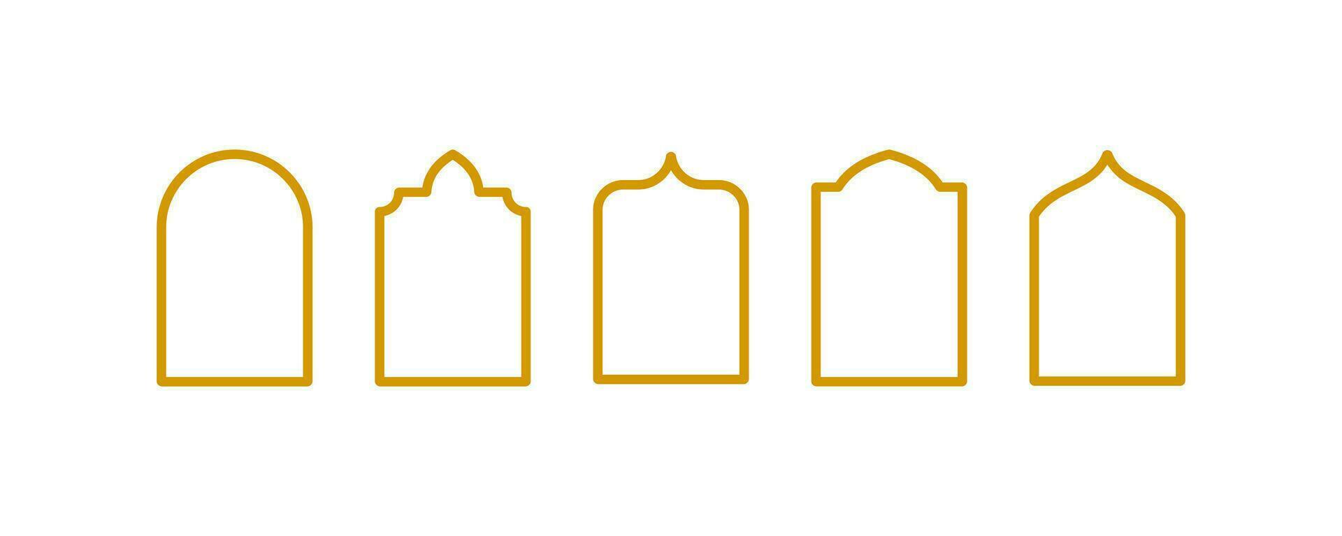 Islamic window icon set. Vector illustration design.