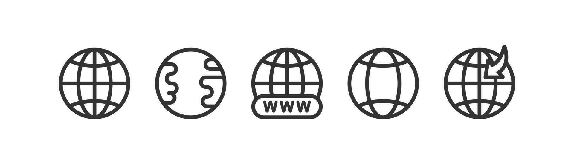 Globe planet icon set. Vector illustration design.