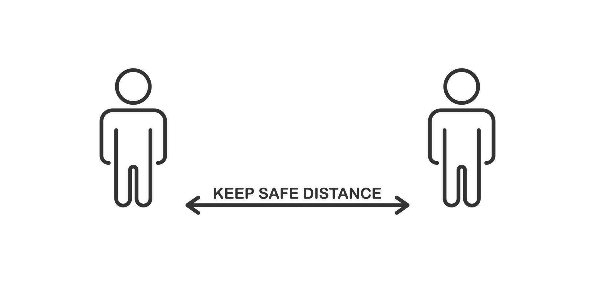 Keep safe distance icon. Social distancing vector