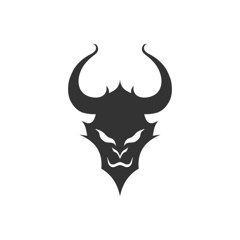 Silhouette demon face icon. Vector illustration design.