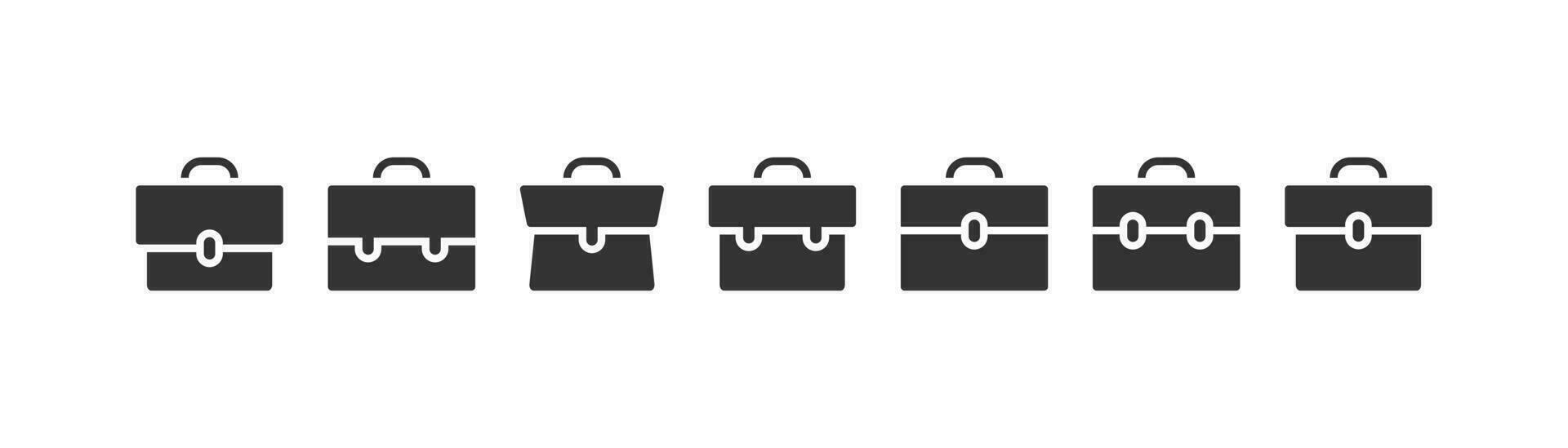 Briefcase icon set. Portfolio vector