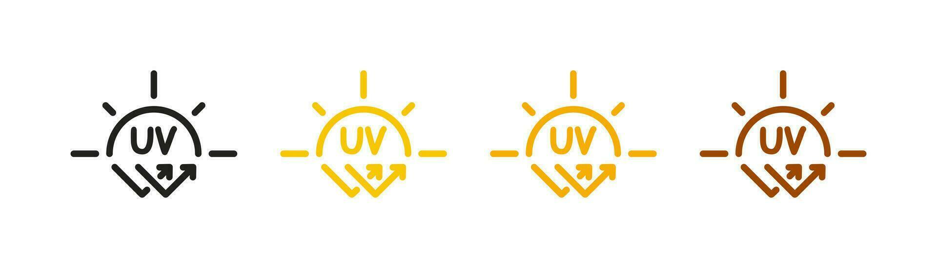 Ultraviolet rays icon set. Vector illustration design.