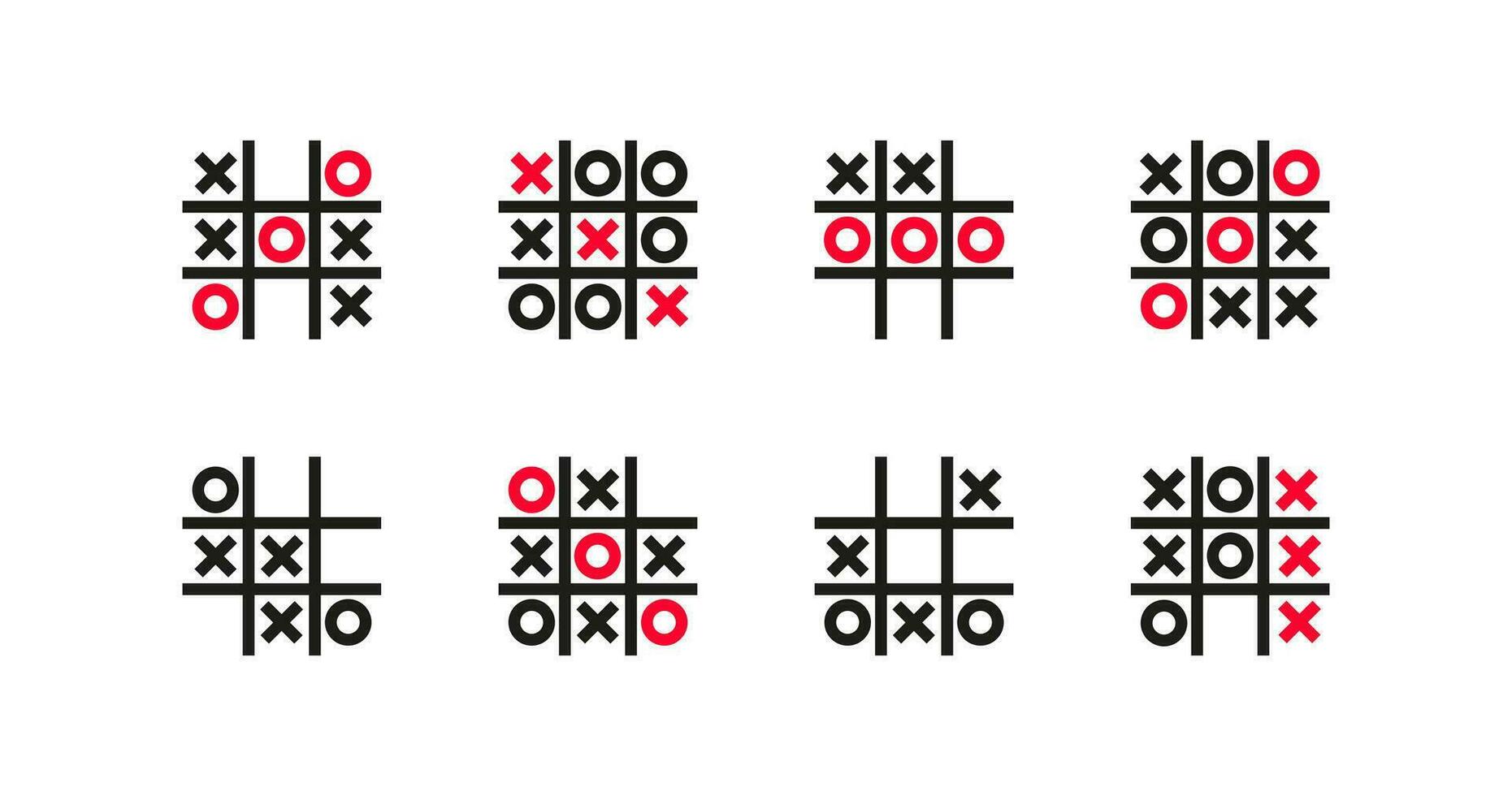 Tic tac toe icon. Tic tac toe game vector