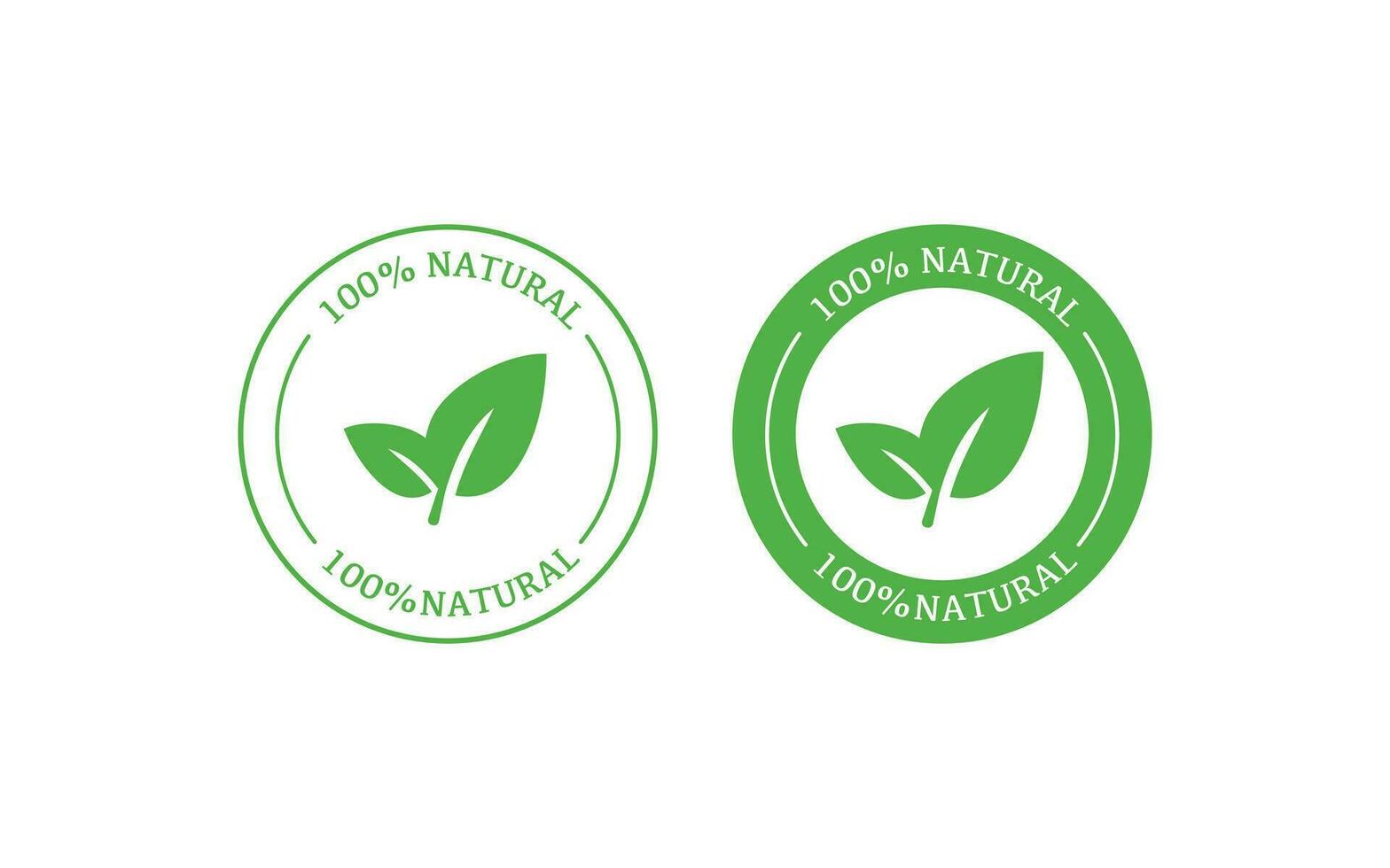 100 natural ingredients icon. Stamp illustration symbol. eco food and leaf vector. vector